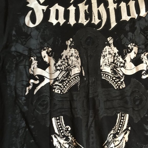 Men's Cool Script Faithful Angel Viking Long Sleev - Picture 4 of 14